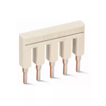 WAGO 2002-405 ponticello push-in, a 5 vie, isolato, grigio chiaro