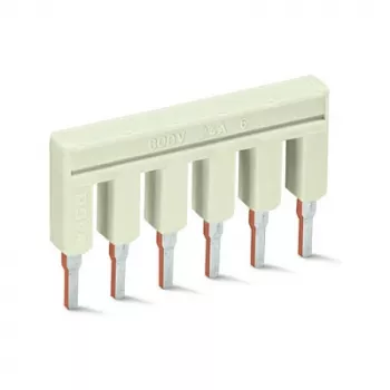 WAGO 2002-406 Ponticello push-in, 6 vie, isolato, grigio chiaro
