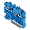 WAGO 2202-1204 morsetto passante a 2 conduttori con pulsante, 2,5 mm, blu