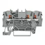 WAGO 2202-1301 - Morsetto passante a 3 conduttori con pulsante, 2,5 mm², grigio