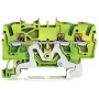 WAGO 2202-1307 morsetto di terra a 3 conduttori con pulsante, 2,5 mm²
