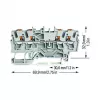 WAGO Morsetto passante 4 conduttori push-in 2,5 mm² grigio