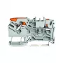 WAGO 2102-5201 morsetto passante a 2 conduttori con leva e pulsante, 2,5 mm², grigio