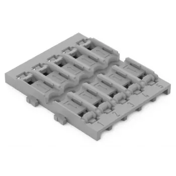 WAGO 221-2525 Adattatore di montaggio per morsetti di collegamento serie 221, confezione da 5, grigio