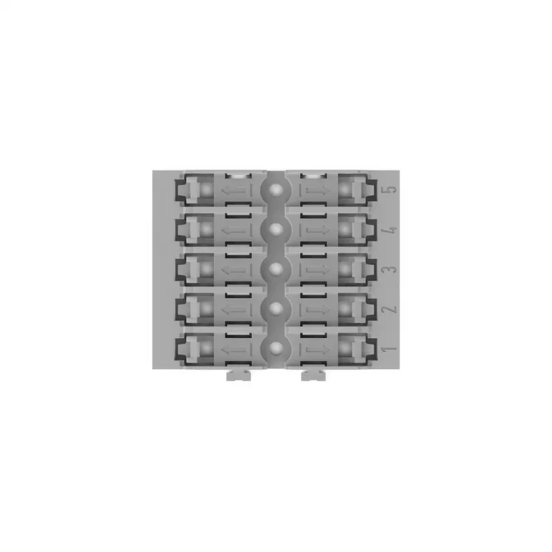 WAGO 221-2525 Adattatore di montaggio per morsetti di collegamento serie 221, confezione da 5, grigio