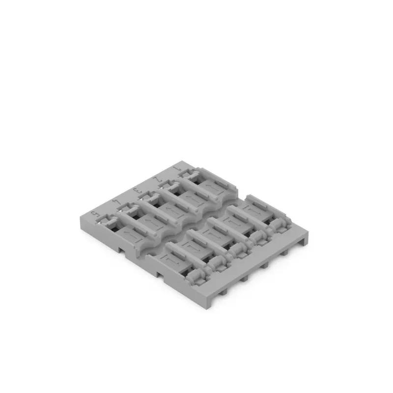 WAGO 221-2525 Adattatore di montaggio per morsetti di collegamento serie 221, confezione da 5, grigio