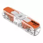 WAGO 221-2401 Connettore di giunzione inline, 2 conduttori, 0,2-4 mm², 600 pz., trasparente/arancione