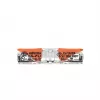 WAGO 221-2401 Connettore di giunzione inline, 2 conduttori, 0,2-4 mm², 600 pz., trasparente/arancione