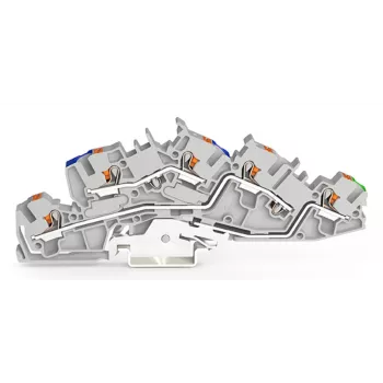 WAGO Morsetto di installazione a più livelli 2205-7646 con pulsante, 4 mm², grigio