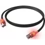 EasyLan DualBoot LED cavo patch RJ45 S/FTP Cat.6A (Class EA) con connettore SaCon LSOH nero 7,5 M