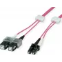 EasyLan FO LED Patch Cord Premium, Duplex - LC Multi-Mode (M) a SC Multi-Mode (M) - 3 m - Fibra ottica - Duplex - 50/125 µm - OM4 - Heather Violet (RAL 4003)