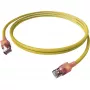 EasyLan DualBoot cavo patch LED RJ45 S/FTP Cat.6A (Class EA) con connettore saCon - LSOH - giallo