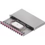 ZVK Easylan cassetto di giunzione fibra ottica Basic 1U 12x SC-Duplex OM4 a scomparsa nero