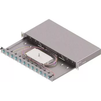 ZVK Easylan cassetto di giunzione fibra ottica Basic SB0012481HE 12x LC-Duplex standard OM3 estraibile - pannello patch fibra ottica