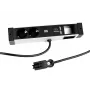 Bachmann DESK Rail ciabatta con 2 prese Schuko e 2 porte di ricarica USB, cavo 2m, argento/nero