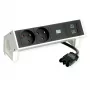 Bachmann DESK2 2x UTE 1x USB A/C 22W 0,2m RAL9010 - ciabatta da scrivania