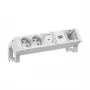 Bachmann DESK2 bianco 2x UTE 1x interruttore 1x CM 0,2m RAL9010
