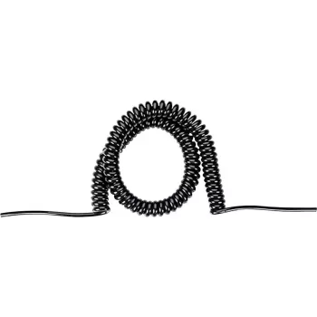 BACHMANN cavo a spirale H05VV-F 3G1,5mm² 1,5m-6m nero 0,2m estremità dritte