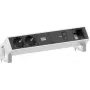 Bachmann DESK2 modulo di alimentazione da tavolo 2x CEE7/3 1x USB-C 100W 1x CM 0,2m acciaio inox