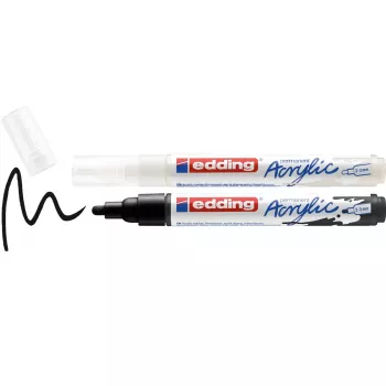 EDDING 5100 Pennarello acrilico colori misti 2,0 - 3,0 mm, 2 pezzi (4-5100-2)