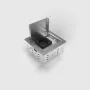 BEP24 Torretta a pavimento 3301E-1-1 - acciaio inox, 1x Schuko (tipo F), IP20, montaggio a incasso