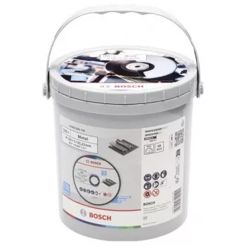 BOSCH disco da taglio per acciaio inox e metallo, Ø 125 mm, 100 pezzi in secchio (foro 22,23 mm, A 60 T BF)