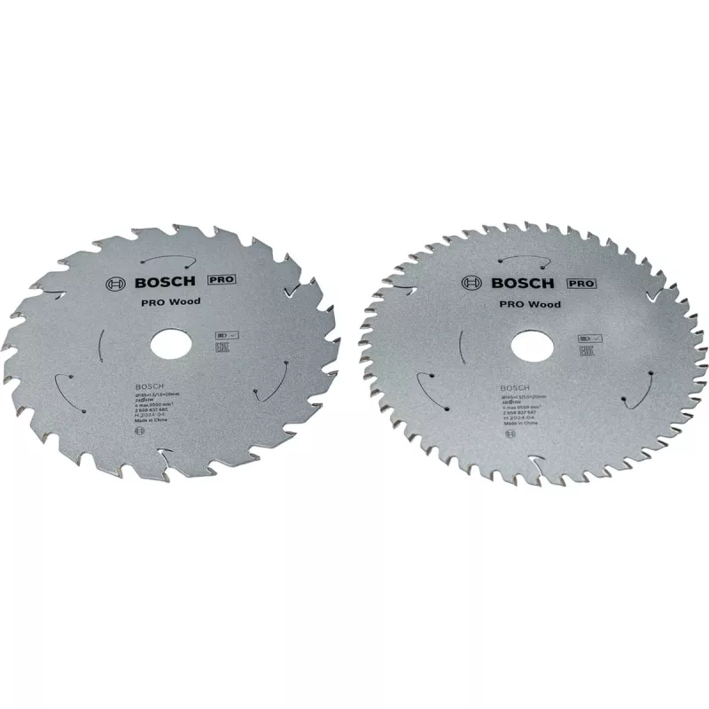BOSCH POWERTOOLS PRO Wood lama circolare a batteria 165 mm (confezione promozionale da 2)