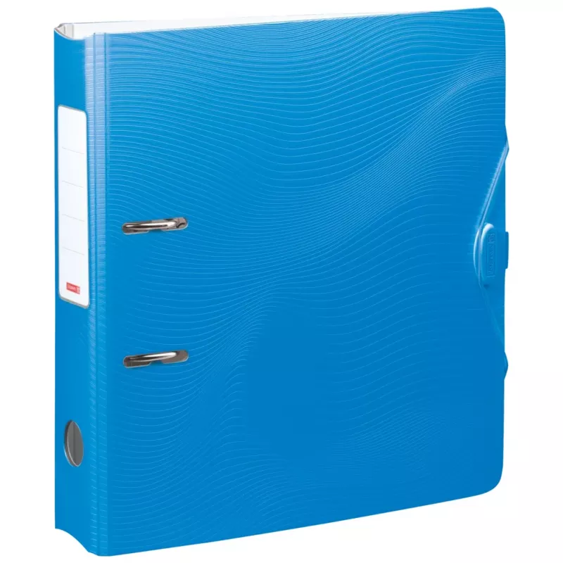 BRUNNEN WAVE raccoglitore con leva e coperchio azzurro plastica 7,0 cm DIN A4