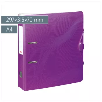 BRUNNEN WAVE raccoglitore con leva e coperchio viola plastica 7,0 cm DIN A4