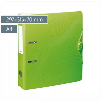 BRUNNEN WAVE raccoglitore con leva e coperchio kiwi verde plastica 7 cm DIN A4