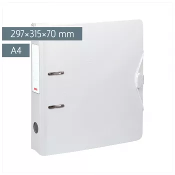 BRUNNEN WAVE raccoglitore con leva bianco plastica 7,0 cm DIN A4