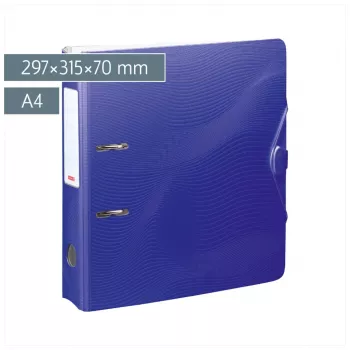 BRUNNEN WAVE raccoglitore con leva A4 70 mm blu plastica