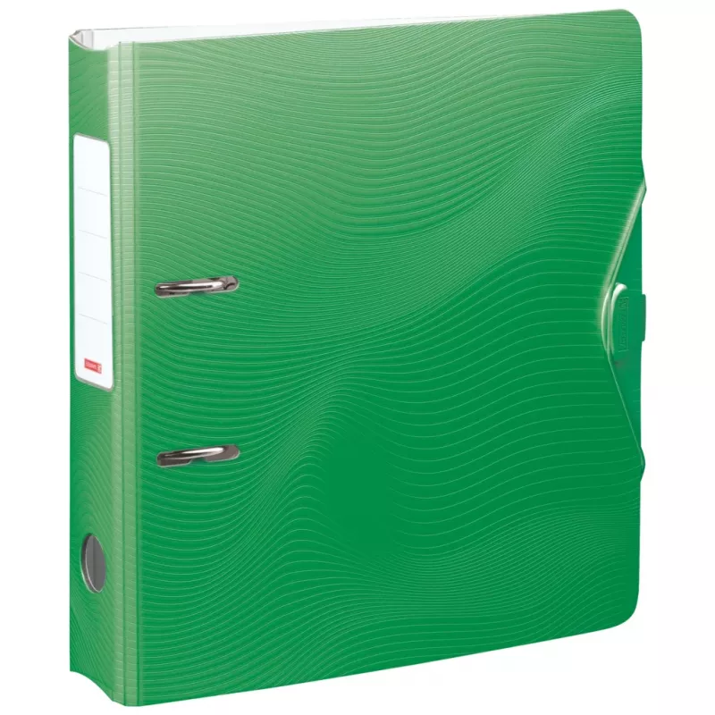 BRUNNEN WAVE raccoglitore con leva e coperchio verde plastica 7,0 cm DIN A4