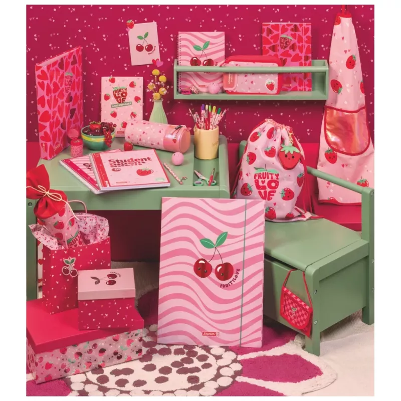 Brunnen Fruity Love raccoglitore ad anelli, rosa