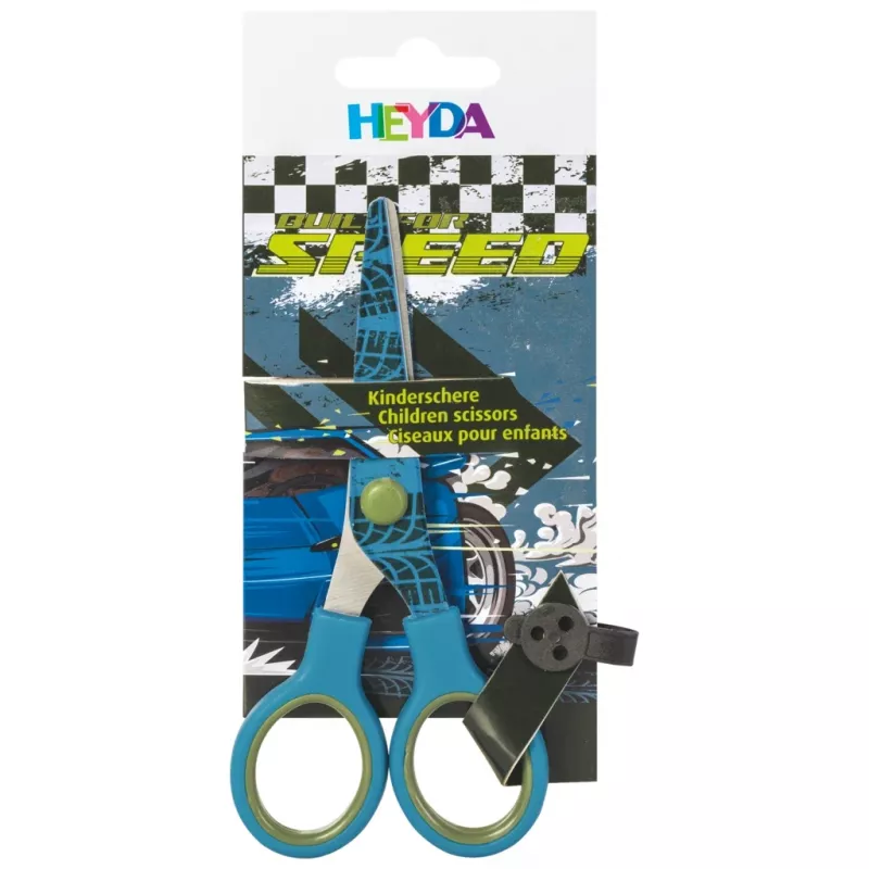 BRUNNEN Fast Wheels forbici per bambini blu/verde 13,0 cm