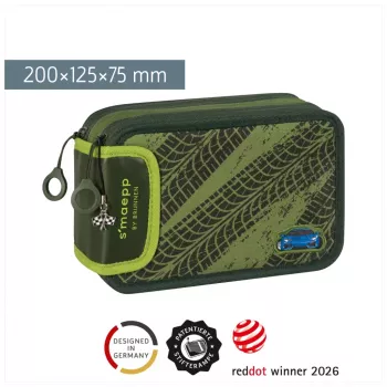 BRUNNEN astuccio completo s'maepp Fast Wheels verde/verde chiaro 33 pezzi, 20,0 x 7,5 cm (1049121521)