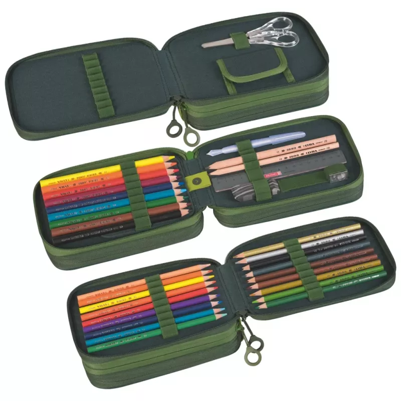 BRUNNEN astuccio completo s'maepp Fast Wheels verde/verde chiaro 33 pezzi, 20,0 x 7,5 cm (1049121521)