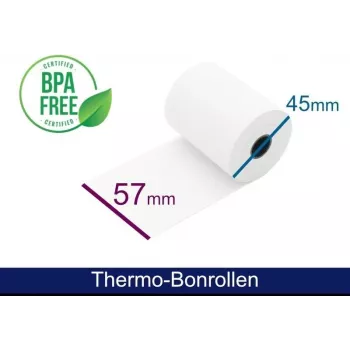ARTDEV rotolo termico - 57mm x 25m, anima 12mm, bianco