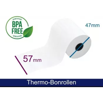 ARTDEV rotolo termico 57x47x12 mm 25 m 48 g/m² con prestampa testo addebito diretto