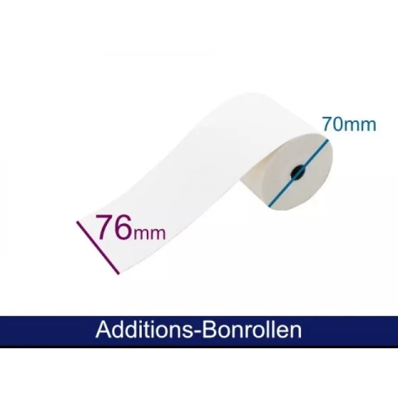 ARTDEV rotolo di carta autocopiante a 2 strati 76mm x 25m bianco/giallo per stampanti ad aghi