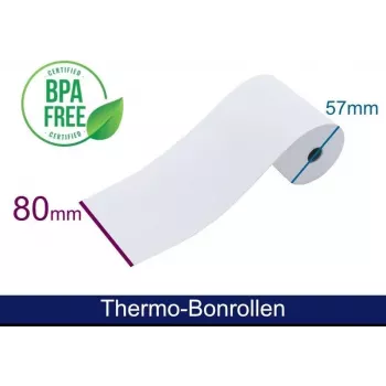 ARTDEV rotolo termico 80x57x12 mm bianco 55g 40m per T2