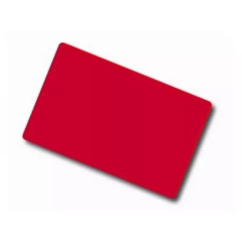 ARTDEV carta PVC bianca rossa - 30mil 0,76mm - CR80 - singola