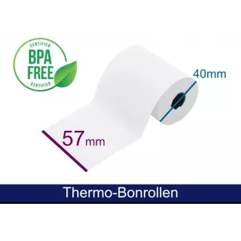 ARTDEV rotolo termico - 57x40x12 mm B/D max./K con testo addebito diretto 18m 48g