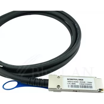 Cavo breakout Direct Attach BlueOptics Q28-4S28-DAC-1M-QL-BL compatibile Qlogic QSFP28 su 4x SFP28, 1m, passivo, 100GBASE-CR4/25GBASE-CR, AWG26