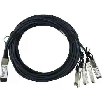 BLUEOPTICS cavo breakout Direct Attach passivo BlueLAN QSFP 40GBASE-CR4 su 4x10GBASE-CR SFP+ compatibile Extreme Networks 100G-QSFP-4SFP-1M, 1 metro, AWG30
