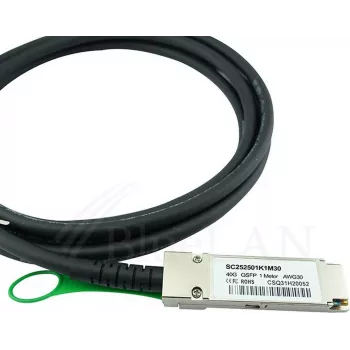 BlueOptics Netscout 295-1117 compatibile BlueLAN QSFP+ Direct Attach cavo, 40GBASE-CR4, 1m, 30AWG, rame passivo
