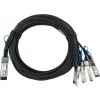 BlueOptics Amphenol NDAQGJ-0005 compatibile BlueLAN cavo breakout Direct Attach passivo 100GBASE-CR4 QSFP28 su 4x25GBASE-CR SFP28, 5m, AWG26