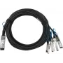 BlueOptics MCP7F00-A02A-BL QSFP28 su 4x SFP28 cavo Direct Attach Copper Breakout passivo 3 m nero