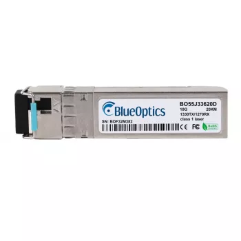 BlueOptics BO55J33620D ricetrasmettitore SFP+ Bidi compatibile con Hikvision HK-SFP+-10G-20-1330, 10Gbps, 20km, 1330nm Tx/1490nm Rx, LC Simplex, fibra monomodale