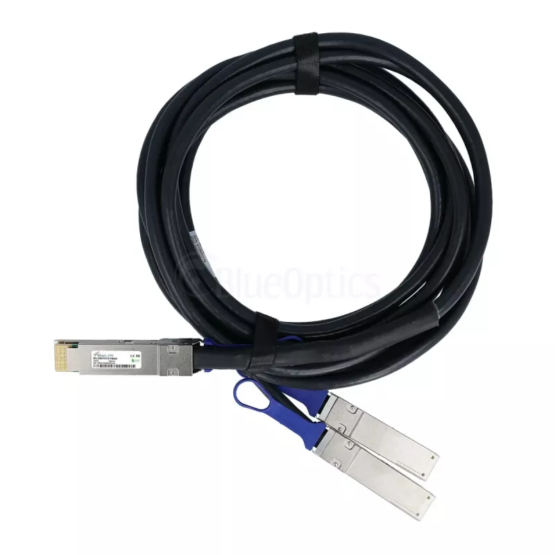 BlueLAN cavo breakout Direct Attach Copper 400GBASE-CR8 QSFP-DD su 2x QSFP56 compatibile con NVIDIA, 1m
